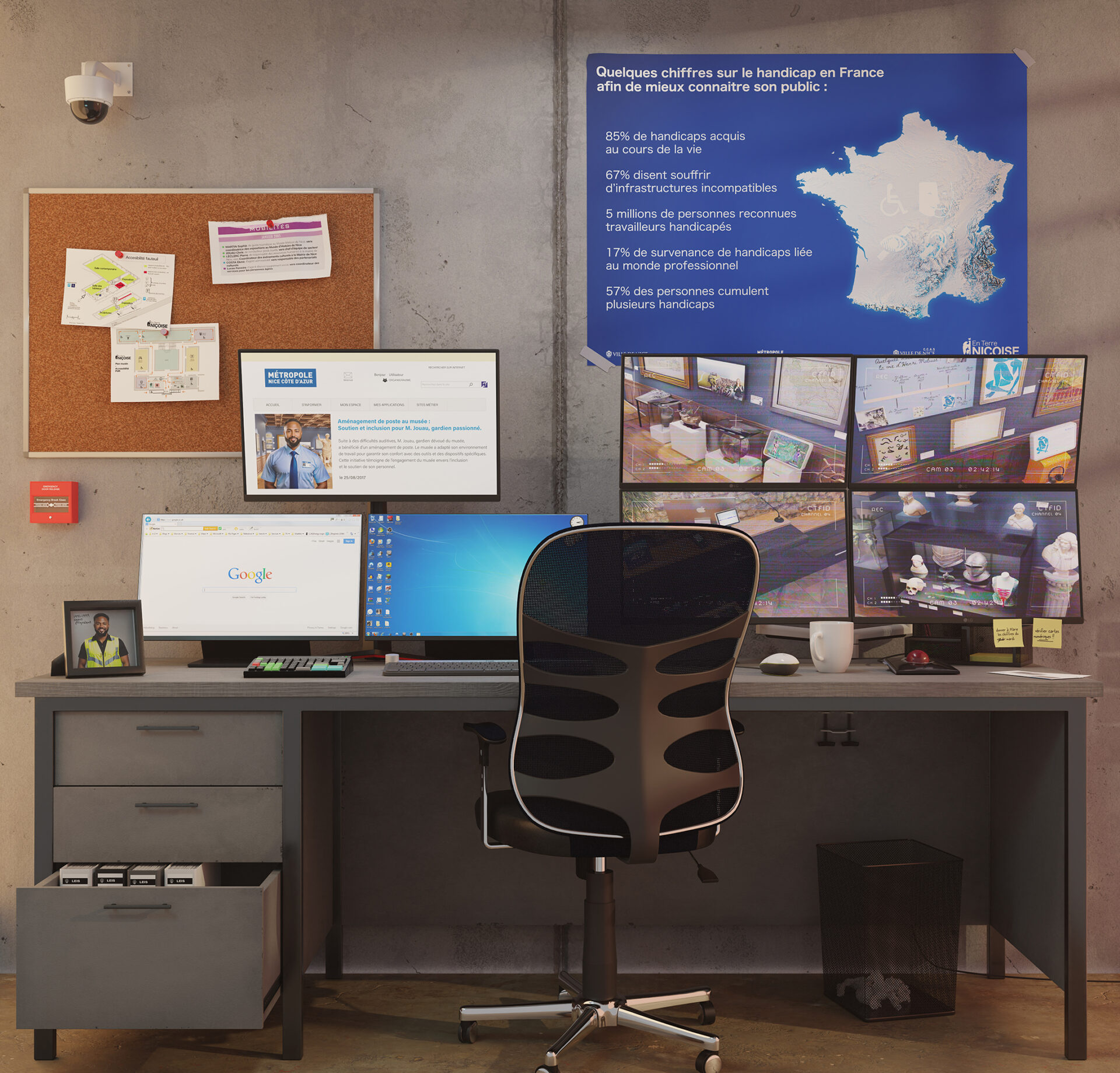 Nice Handicap - Mur Bureau