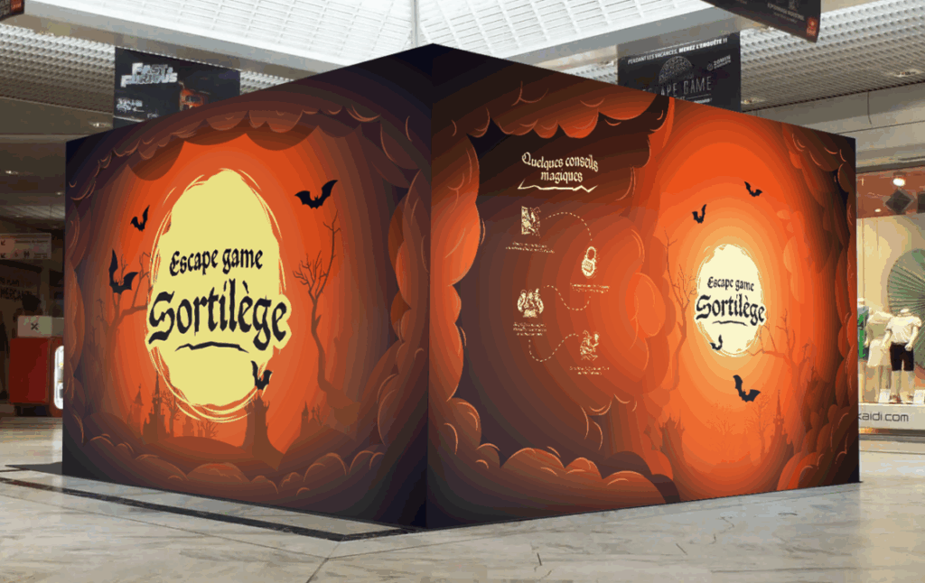 Escape Room Sortilège cloisons amovibles extérieures