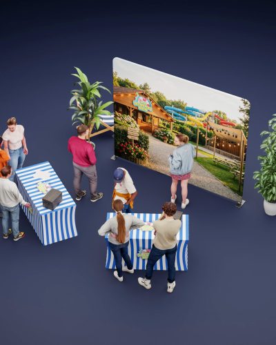 Vue 3D du dessus - Les rivages bleus